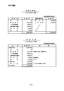 第2号議案　貸借対照表のサムネイル